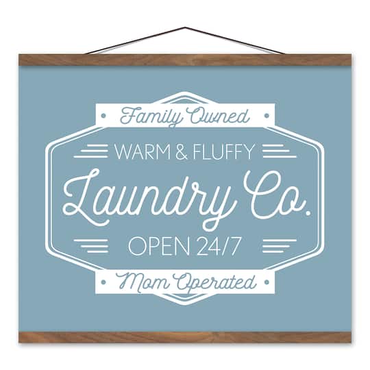 Laundry Co. 20" x 16" Teak Hanging Canvas